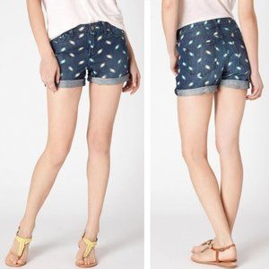 Anthro Pilcro and the Letterpress Stet Scribble Shorts Size 26 Cotton Linen